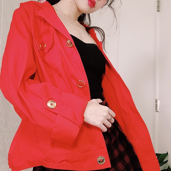 Thrifted red jacket - Picture 2 of 3